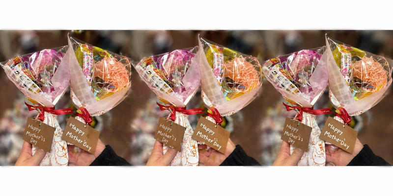 母の日に向けたプレ体験会を開催 , 好きなお菓子を選ぶところからスタート , 想いを込めて作る世界にひとつだけのブーケ , お母さんへの手紙も添えて , 会場を包んだあたたかい時間 , ワークショップ情報 