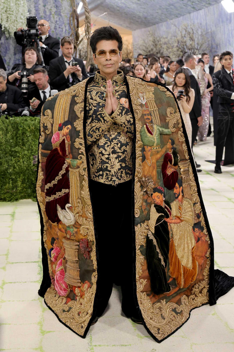 Karan Johar wearing Manish Malhotra, Emma Chamberlain wearing Mugler , Eileen Gu wearing Iris van Herpen, Kylie Jenner wearing Schiaparelli, Jeremy Pope wearing Vivienne Westwood, Lisa wearing Robert Wun , Beyoncé wearing Olivier Rousteing, KUN wearing Thom Browne, Sabine Getty wearing Ashi Studio , Anok Yai wearing Balenciaga, Naomi Osaka wearing Robert Wun , Chase Infiniti wearing Thom Browne, Nichapat Suphap wearing Robert Wun , Zoë Kravitz wearing Yves Saint Laurent