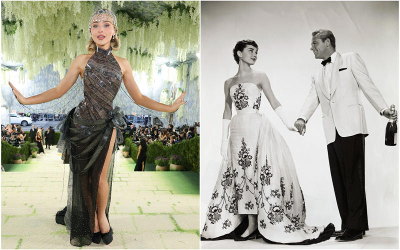 Heidi Klum as the Veiled Vestal, Kendall Jenner as the Winged Victory of Samothrace, Madonna (and friends) as the Temptation of Saint Anthony, The Temptation of Saint Anthony by Leonora Carrington, Gracie Abrams as Gustav Klimt’s Adele Bloch-Bauer, Hunter Schafer as Gustav Klimt’s Mäda Primavesi, Kylie Jenner as Venus de Milo, Venus Williams as herself, Kim Kardashian in a breastplate by Allen Jones, Hailey Bieber in Saint Laurent, Beyoncé as Caroline Durieux’s Visitor, Rosé as Georges Braque’s the Birds, Rachel Zegler as Paul Delaroche’s the Execution of Lady Jane Grey, Sabrina Carpenter as Sabrina, Sabrina Carpenter as Andy Warhol’s Marilyn Monroe, Charli XCX as Van Gogh’s Irises, Alexa Chung as Monet’s Water Lilies, Ashley Graham as Hestia, Emma Chamberlain in Mugler