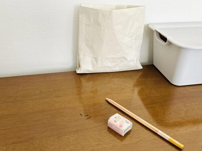 ただ折るだけ！作り方はコチラ, いろいろな場所で活用できる！, キッチンで生ごみ入れに, トイレで衛生用品用ゴミ箱に, 洗面所の仮置きゴミ箱に, 子どもの机に置いて消しカス入れに