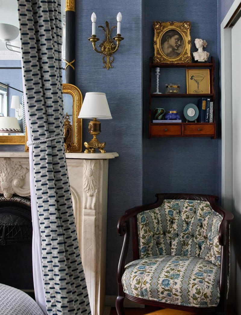 The Busy Wallpaper in My Bedroom, The Expansive Gallery Wall in My Bedroom, Navy Paint in the Living Room, Excess Furniture, An Exposed Bar Cart