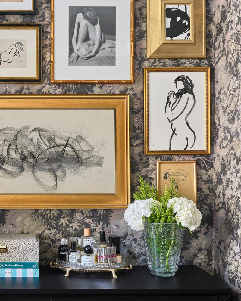 The Busy Wallpaper in My Bedroom, The Expansive Gallery Wall in My Bedroom, Navy Paint in the Living Room, Excess Furniture, An Exposed Bar Cart
