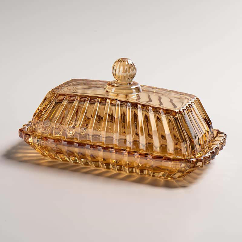 Sunflower Butter Container, Le Creuset Stoneware Heritage Butter Dish, Champagne Color Glass Butter Dish, Sweese Butter Dish with Lid