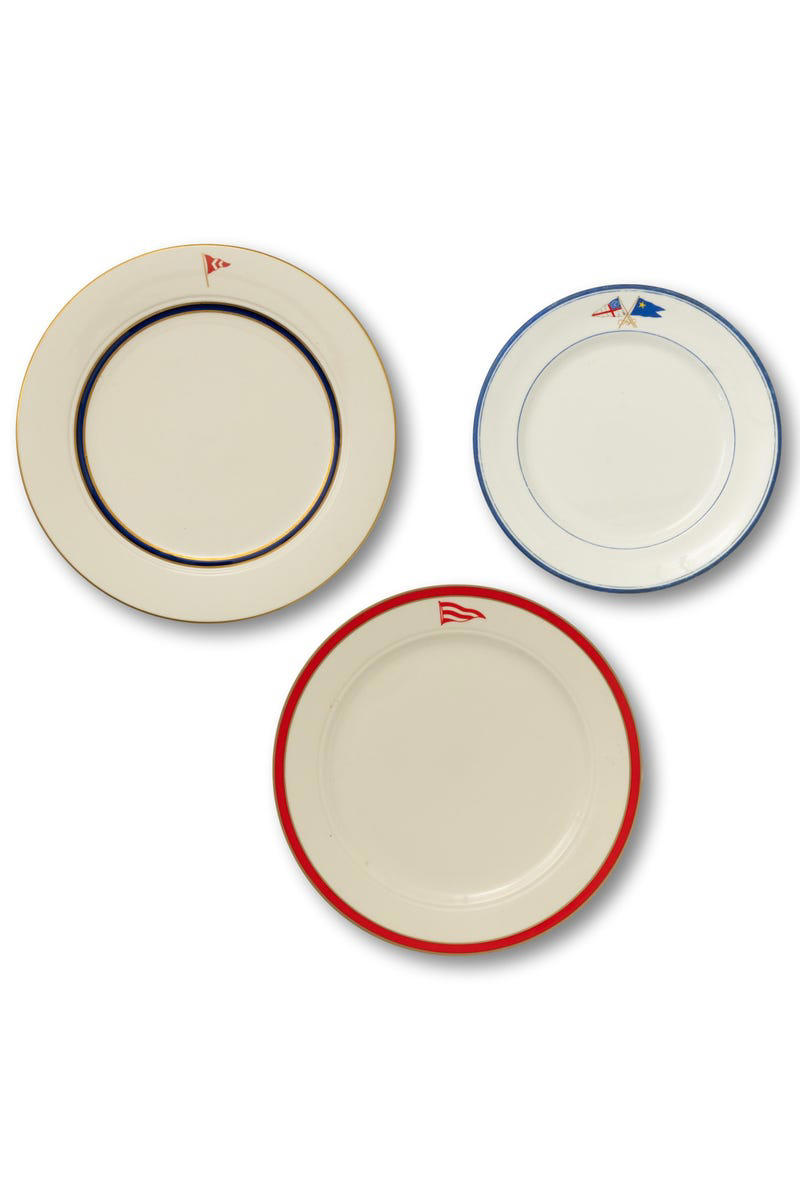 U.S. Navy Serveware, English Feather-Edge Pieces, Vintage China Patterns, Trompe L’oeil Plates, Yacht Club China, Statement Serveware, 18th-Century Chinese Export