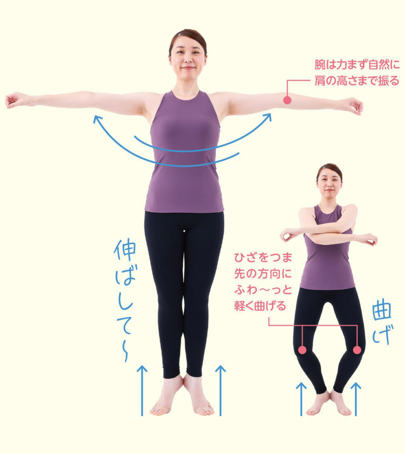 かかとの上下運動「曲げ伸ばしてトン！」, 「腕を振って脚を曲げ伸ばす運動」はここに効きます！, やってしまいがち……, 東京都健康長寿医療センター研究所／東京都介護予防・フレイル予防 推進支援センター 副センター長 植田拓也