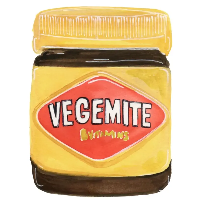 1. Vegemite , 3. Arnott’s Choc Ripple Biscuits, 4. French onion soup mix, 5. Sweetened condensed milk , 6. Canned beetroot , 7. Barbecue sauce , 8. Golden syrup , 9. Desiccated coconut , 10. Weet-Bix 
