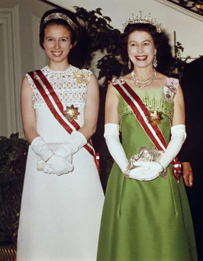 Princess Anne and Queen Elizabeth II Princess Margaret, Queen Elizabeth II, Princess Anne and Queen Elizabeth II, Princess Diana, Catherine, Princess of Wales, Meghan Markle