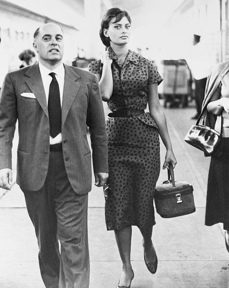 1957: Sophia Loren and Carlo Ponti 1930: Dolores del Río and Cedric Gibbons, 1934: Ginger Rogers and Lew Ayres, 1937: Ingrid Bergman and Petter Lindstrom, 1943: Jean-Pierre Aumont and Maria Montez, 1944: Bill Robinson and Elaine Plaines, 1945: Humphrey Bogart and Lauren Bacall, 1945: Shirley Temple and John Agar, 1945: Judy Garland and Vincente Minnelli, 1945: Bette Davis and William Grant Sherry, 1946: Jackie Robinson and Rachel Isum, 1947: Josephine Baker and Jo Bouillon, 1947: Carmen Miranda and David Alfred Sebastian, 1948: Nat King Cole and Maria Hawkins, 1949: Prince Aly Khan and Rita Hayworth, 1949: Lucille Ball and Desi Arnaz, 1950: Conrad Hilton and Elizabeth Taylor, 1951: Tony Curtis and Janet Leigh, 1951: Shah Mohammad Reza Pahlavi and Queen Soraya, 1952: Roger Vadim and Brigitte Bardot, 1952: Elizabeth Taylor and Michael Wilding, 1953: JFK and Jacqueline Kennedy, 1954: Audrey Hepburn and Mel Ferrer, 1954: Joe DiMaggio and Marilyn Monroe, 1955: Joan Crawford and Alfred Steele, 1955: Debbie Reynolds and Eddie Fisher, 1955: Rock Hudson and Phyllis Gates, 1956: Arthur Miller and Marilyn Monroe, 1956: Prince Rainier of Monaco and Grace Kelly, 1957: Sophia Loren and Carlo Ponti, 1957: Robert Wagner and Natalie Wood, 1958: Jayne Mansfield and Mickey Hargitay, 1959: Julie Andrews and Tony Walton, 1959: Dorothy Dandridge and Jack Denison, 1959: Jacques Charrier and Brigitte Bardot, 1960: Eartha Kitt and William McDonald, 1960: Princess Margaret and Antony Armstrong-Jones, 1961: Ginger Rogers and William Marshall, 1961: Lucille Ball and Gary Morton, 1962: Nancy Kwan and Peter Pock, 1964: Elizabeth Taylor and Richard Burton, 1965: Judy Garland and Mark Herron, 1966: Frank Sinatra and Mia Farrow, 1967: Jane Fonda and Roger Vadim, 1967: Elvis Presley and Priscilla Presley, 1968: Sharon Tate and Roman Polanski, 1969: Audrey Hepburn and Andrea Dotti, 1971: Bianca Jagger and Mick Jagger, 1978: Aretha Franklin and Glynn Turman, 1981: Princess Diana and Prince Charles, 1987: Diahann Carroll and Vic Damone