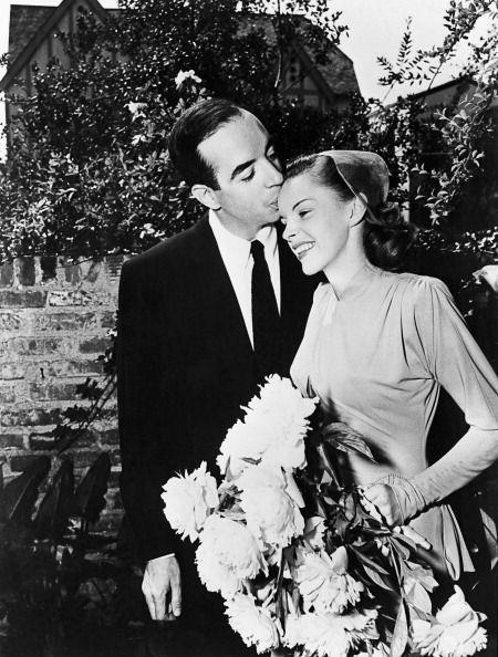 1945: Judy Garland and Vincente Minnelli 1930: Dolores del Río and Cedric Gibbons, 1934: Ginger Rogers and Lew Ayres, 1937: Ingrid Bergman and Petter Lindstrom, 1943: Jean-Pierre Aumont and Maria Montez, 1944: Bill Robinson and Elaine Plaines, 1945: Humphrey Bogart and Lauren Bacall, 1945: Shirley Temple and John Agar, 1945: Judy Garland and Vincente Minnelli, 1945: Bette Davis and William Grant Sherry, 1946: Jackie Robinson and Rachel Isum, 1947: Josephine Baker and Jo Bouillon, 1947: Carmen Miranda and David Alfred Sebastian, 1948: Nat King Cole and Maria Hawkins, 1949: Prince Aly Khan and Rita Hayworth, 1949: Lucille Ball and Desi Arnaz, 1950: Conrad Hilton and Elizabeth Taylor, 1951: Tony Curtis and Janet Leigh, 1951: Shah Mohammad Reza Pahlavi and Queen Soraya, 1952: Roger Vadim and Brigitte Bardot, 1952: Elizabeth Taylor and Michael Wilding, 1953: JFK and Jacqueline Kennedy, 1954: Audrey Hepburn and Mel Ferrer, 1954: Joe DiMaggio and Marilyn Monroe, 1955: Joan Crawford and Alfred Steele, 1955: Debbie Reynolds and Eddie Fisher, 1955: Rock Hudson and Phyllis Gates, 1956: Arthur Miller and Marilyn Monroe, 1956: Prince Rainier of Monaco and Grace Kelly, 1957: Sophia Loren and Carlo Ponti, 1957: Robert Wagner and Natalie Wood, 1958: Jayne Mansfield and Mickey Hargitay, 1959: Julie Andrews and Tony Walton, 1959: Dorothy Dandridge and Jack Denison, 1959: Jacques Charrier and Brigitte Bardot, 1960: Eartha Kitt and William McDonald, 1960: Princess Margaret and Antony Armstrong-Jones, 1961: Ginger Rogers and William Marshall, 1961: Lucille Ball and Gary Morton, 1962: Nancy Kwan and Peter Pock, 1964: Elizabeth Taylor and Richard Burton, 1965: Judy Garland and Mark Herron, 1966: Frank Sinatra and Mia Farrow, 1967: Jane Fonda and Roger Vadim, 1967: Elvis Presley and Priscilla Presley, 1968: Sharon Tate and Roman Polanski, 1969: Audrey Hepburn and Andrea Dotti, 1971: Bianca Jagger and Mick Jagger, 1978: Aretha Franklin and Glynn Turman, 1981: Princess Diana and Prince Charles, 1987: Diahann Carroll and Vic Damone