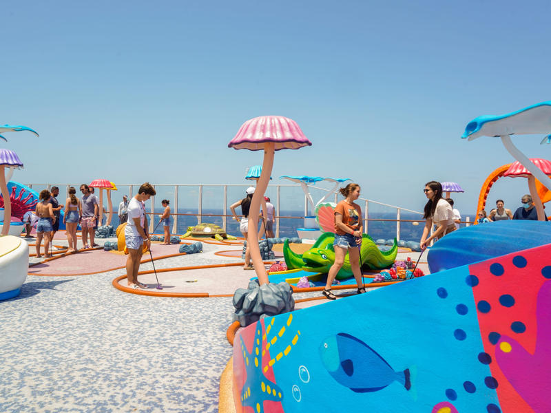 Cruise ships often have a daily schedule packed with activities like fitness classes, karaoke parties, and meet-ups for singles. Take advantage of them.