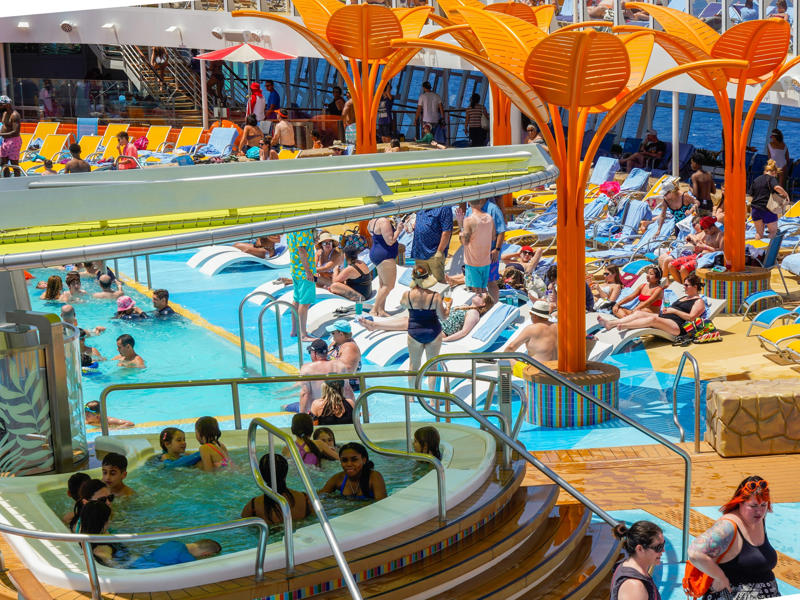 Even as a single person on the world's largest cruise ship, it can be hard to find a chair on the pool deck after noon.