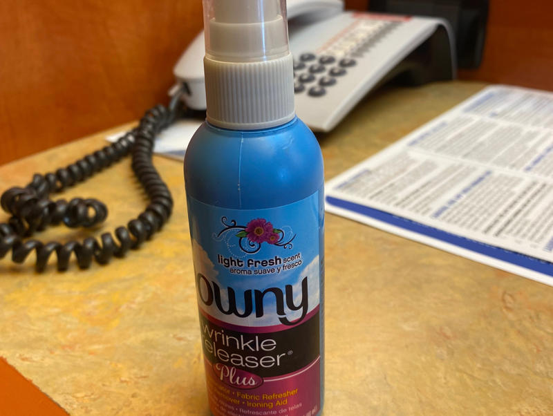 You probably won't have access to an iron, so wrinkle-release spray is helpful. A small portable fan can be a lifesaver at night., It's helpful to bring a lanyard for your room key., It's helpful to have some cash with you., On the other hand, I never pack my own towels., Leave the blow dryer at home.