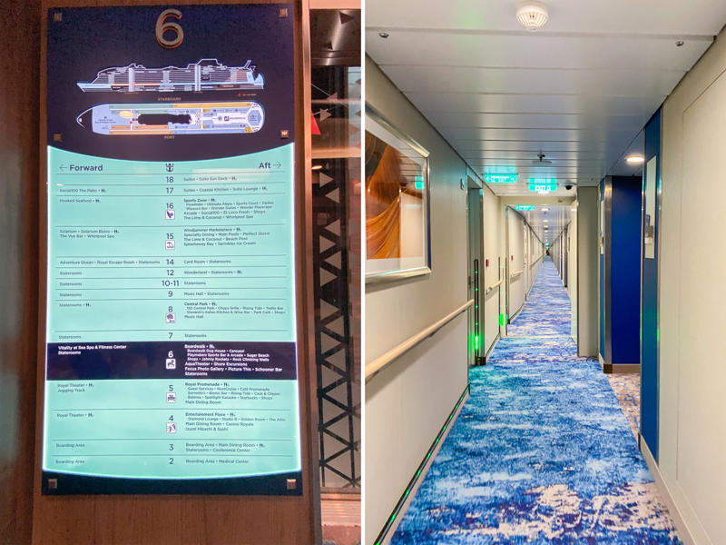The ship was so large that I got lost a few times during my stay. I found the maps on each floor to be helpful, though.