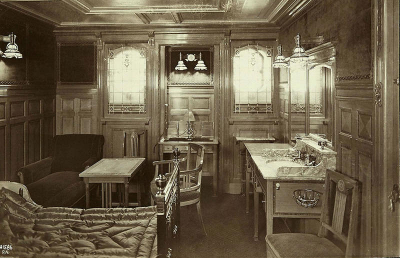 First class: staterooms The Titanic's tragic tale, The creation of a legend, Building the Titanic, The ship of dreams sets sail, A shocking near miss, Heading into history, First class: the grand staircase, First class: dining saloon, First class: a la carte restaurant, First class: Veranda café and Palm Court, First class: keeping fit, First class: the Turkish baths, First class: swimming pool, First class: smoking room, First class: reading and writing room, First class: staterooms, First class: the super-rich passengers, Second class: staterooms, Second class: elevators, Second class: facilities, Second class: promenade deck chairs, Steerage: staterooms, Steerage: dining room, Steerage: smoking room, SS Mesaba sends a warning, "Iceberg right ahead", Extreme peril, To the lifeboats, The final plunge, Carpathia to the rescue, Survivors on the Carpathia, The iceberg that sank the Titanic?, Everyone saved?, The rescue ships, What happened to the crew?, Captain E.J Smith, 'The greatest coward in history', The inquiries, Raise the Titanic?, Finding the ship, Exploring the wreck, Treasures from the seabed, Tragic search for Titanic wreck, Titanic's lost sister, Suite dreams, No more replica