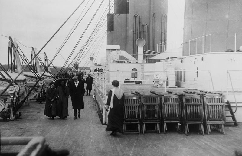 Second class: promenade deck chairs The Titanic's tragic tale, The creation of a legend, Building the Titanic, The ship of dreams sets sail, A shocking near miss, Heading into history, First class: the grand staircase, First class: dining saloon, First class: a la carte restaurant, First class: Veranda café and Palm Court, First class: keeping fit, First class: the Turkish baths, First class: swimming pool, First class: smoking room, First class: reading and writing room, First class: staterooms, First class: the super-rich passengers, Second class: staterooms, Second class: elevators, Second class: facilities, Second class: promenade deck chairs, Steerage: staterooms, Steerage: dining room, Steerage: smoking room, SS Mesaba sends a warning, "Iceberg right ahead", Extreme peril, To the lifeboats, The final plunge, Carpathia to the rescue, Survivors on the Carpathia, The iceberg that sank the Titanic?, Everyone saved?, The rescue ships, What happened to the crew?, Captain E.J Smith, 'The greatest coward in history', The inquiries, Raise the Titanic?, Finding the ship, Exploring the wreck, Treasures from the seabed, Tragic search for Titanic wreck, Titanic's lost sister, Suite dreams, No more replica