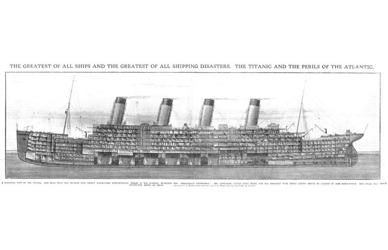 Extreme peril The Titanic's tragic tale, The creation of a legend, Building the Titanic, The ship of dreams sets sail, A shocking near miss, Heading into history, First class: the grand staircase, First class: dining saloon, First class: a la carte restaurant, First class: Veranda café and Palm Court, First class: keeping fit, First class: the Turkish baths, First class: swimming pool, First class: smoking room, First class: reading and writing room, First class: staterooms, First class: the super-rich passengers, Second class: staterooms, Second class: elevators, Second class: facilities, Second class: promenade deck chairs, Steerage: staterooms, Steerage: dining room, Steerage: smoking room, SS Mesaba sends a warning, "Iceberg right ahead", Extreme peril, To the lifeboats, The final plunge, Carpathia to the rescue, Survivors on the Carpathia, The iceberg that sank the Titanic?, Everyone saved?, The rescue ships, What happened to the crew?, Captain E.J Smith, 'The greatest coward in history', The inquiries, Raise the Titanic?, Finding the ship, Exploring the wreck, Treasures from the seabed, Tragic search for Titanic wreck, Titanic's lost sister, Suite dreams, No more replica