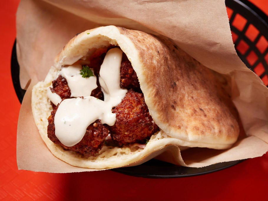 OREGON: A falafel pita ALABAMA: A chicken sandwich with white barbecue sauce, ALASKA: A wild Alaskan salmon sandwich, ARIZONA: Frybread tacos, ARKANSAS: A deep-fried catfish sandwich, CALIFORNIA: An avocado club sandwich, COLORADO: A Denver sandwich, CONNECTICUT: A Connecticut hamburger, DELAWARE: A soft-shell fried crab sandwich, FLORIDA: A Cuban sandwich, GEORGIA: A fried chicken sandwich, HAWAII: A Kālua-style pork sandwich, ILLINOIS: A Horseshoe sandwich, INDIANA: A Hoosier sandwich, IOWA: A Tavern or "loose meat" sandwich, KANSAS: "Runza" or "bierocks", KENTUCKY: A Hot Brown sandwich, LOUISIANA: A po'boy, MARYLAND: A crab-cake sandwich, MASSACHUSETTS: A Fluffernutter, MICHIGAN: A corned beef sandwich, MINNESOTA: A Jucy Lucy, MISSISSIPPI: A pig-ear sandwich, MISSOURI: A Gerber sandwich, MONTANA: A PB&J with huckleberry jam, NEBRASKA: A Reuben, NEVADA: A Heart Attack Grill burger, NEW HAMPSHIRE: A fried ham and cheese Monte Cristo drizzled with syrup, NEW JERSEY: A Jersey breakfast sandwich, NEW MEXICO: A green chile cheeseburger, NORTH CAROLINA: A pulled-pork sandwich, NORTH DAKOTA: Smørbrød, OHIO: A Polish boy, OKLAHOMA: A chicken-fried steak sandwich, OREGON: A falafel pita, PENNSYLVANIA: A Philly cheesesteak, RHODE ISLAND: A Dynamite sandwich, SOUTH CAROLINA: A tuna melt, SOUTH DAKOTA: A walleye sandwich, TENNESSEE: A Fluffernutter, TEXAS: A brisket sandwich, UTAH: A pastrami burger, VERMONT: A Vermonter, VIRGINIA: A grilled ham and cheese, WASHINGTON: Bánh mì, WEST VIRGINIA: An apple and turkey sandwich, WISCONSIN: A sausage roll or brat bun, WYOMING: A bison meatball sandwich