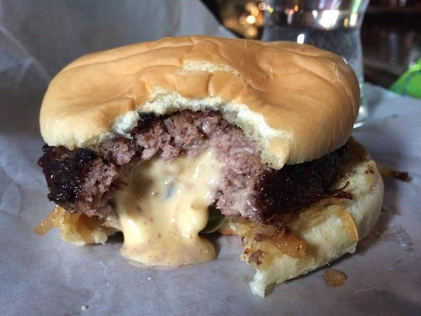 MINNESOTA: A Jucy Lucy ALABAMA: A chicken sandwich with white barbecue sauce, ALASKA: A wild Alaskan salmon sandwich, ARIZONA: Frybread tacos, ARKANSAS: A deep-fried catfish sandwich, CALIFORNIA: An avocado club sandwich, COLORADO: A Denver sandwich, CONNECTICUT: A Connecticut hamburger, DELAWARE: A soft-shell fried crab sandwich, FLORIDA: A Cuban sandwich, GEORGIA: A fried chicken sandwich, HAWAII: A Kālua-style pork sandwich, ILLINOIS: A Horseshoe sandwich, INDIANA: A Hoosier sandwich, IOWA: A Tavern or "loose meat" sandwich, KANSAS: "Runza" or "bierocks", KENTUCKY: A Hot Brown sandwich, LOUISIANA: A po'boy, MARYLAND: A crab-cake sandwich, MASSACHUSETTS: A Fluffernutter, MICHIGAN: A corned beef sandwich, MINNESOTA: A Jucy Lucy, MISSISSIPPI: A pig-ear sandwich, MISSOURI: A Gerber sandwich, MONTANA: A PB&J with huckleberry jam, NEBRASKA: A Reuben, NEVADA: A Heart Attack Grill burger, NEW HAMPSHIRE: A fried ham and cheese Monte Cristo drizzled with syrup, NEW JERSEY: A Jersey breakfast sandwich, NEW MEXICO: A green chile cheeseburger, NORTH CAROLINA: A pulled-pork sandwich, NORTH DAKOTA: Smørbrød, OHIO: A Polish boy, OKLAHOMA: A chicken-fried steak sandwich, OREGON: A falafel pita, PENNSYLVANIA: A Philly cheesesteak, RHODE ISLAND: A Dynamite sandwich, SOUTH CAROLINA: A tuna melt, SOUTH DAKOTA: A walleye sandwich, TENNESSEE: A Fluffernutter, TEXAS: A brisket sandwich, UTAH: A pastrami burger, VERMONT: A Vermonter, VIRGINIA: A grilled ham and cheese, WASHINGTON: Bánh mì, WEST VIRGINIA: An apple and turkey sandwich, WISCONSIN: A sausage roll or brat bun, WYOMING: A bison meatball sandwich