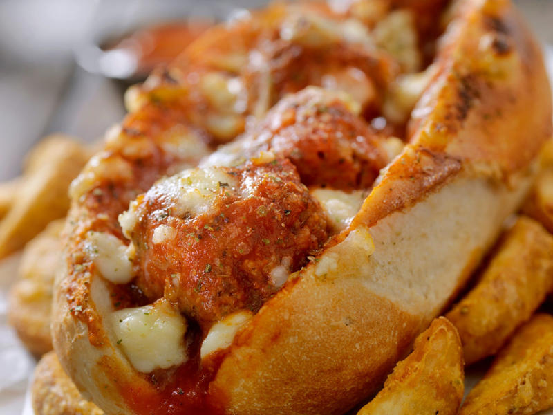 WYOMING: A bison meatball sandwich ALABAMA: A chicken sandwich with white barbecue sauce, ALASKA: A wild Alaskan salmon sandwich, ARIZONA: Frybread tacos, ARKANSAS: A deep-fried catfish sandwich, CALIFORNIA: An avocado club sandwich, COLORADO: A Denver sandwich, CONNECTICUT: A Connecticut hamburger, DELAWARE: A soft-shell fried crab sandwich, FLORIDA: A Cuban sandwich, GEORGIA: A fried chicken sandwich, HAWAII: A Kālua-style pork sandwich, ILLINOIS: A Horseshoe sandwich, INDIANA: A Hoosier sandwich, IOWA: A Tavern or "loose meat" sandwich, KANSAS: "Runza" or "bierocks", KENTUCKY: A Hot Brown sandwich, LOUISIANA: A po'boy, MARYLAND: A crab-cake sandwich, MASSACHUSETTS: A Fluffernutter, MICHIGAN: A corned beef sandwich, MINNESOTA: A Jucy Lucy, MISSISSIPPI: A pig-ear sandwich, MISSOURI: A Gerber sandwich, MONTANA: A PB&J with huckleberry jam, NEBRASKA: A Reuben, NEVADA: A Heart Attack Grill burger, NEW HAMPSHIRE: A fried ham and cheese Monte Cristo drizzled with syrup, NEW JERSEY: A Jersey breakfast sandwich, NEW MEXICO: A green chile cheeseburger, NORTH CAROLINA: A pulled-pork sandwich, NORTH DAKOTA: Smørbrød, OHIO: A Polish boy, OKLAHOMA: A chicken-fried steak sandwich, OREGON: A falafel pita, PENNSYLVANIA: A Philly cheesesteak, RHODE ISLAND: A Dynamite sandwich, SOUTH CAROLINA: A tuna melt, SOUTH DAKOTA: A walleye sandwich, TENNESSEE: A Fluffernutter, TEXAS: A brisket sandwich, UTAH: A pastrami burger, VERMONT: A Vermonter, VIRGINIA: A grilled ham and cheese, WASHINGTON: Bánh mì, WEST VIRGINIA: An apple and turkey sandwich, WISCONSIN: A sausage roll or brat bun, WYOMING: A bison meatball sandwich