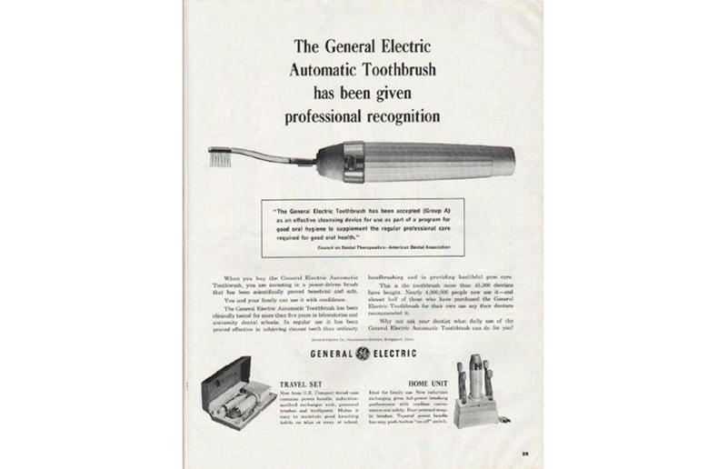 General Electric Automatic Toothbrush The most popular items from the decade, Braun T3, Yardley Oh! de London, Remington Lektronic, Sony Triniton KV-1210, Kodak Instamatic 104, Sunbeam Mixmaster, Pifco Princess, Black & Decker U-100, West Bend Flavo-matic, Chinese Girl by Vladimir Tretchikoff, Troll Dolls, Hoover Dial-A-Matic, Western Electric Model 500, Uncle Milton's Ant Farm, General Electric Automatic Toothbrush, Chatty Cathy, Etch-a-Sketch