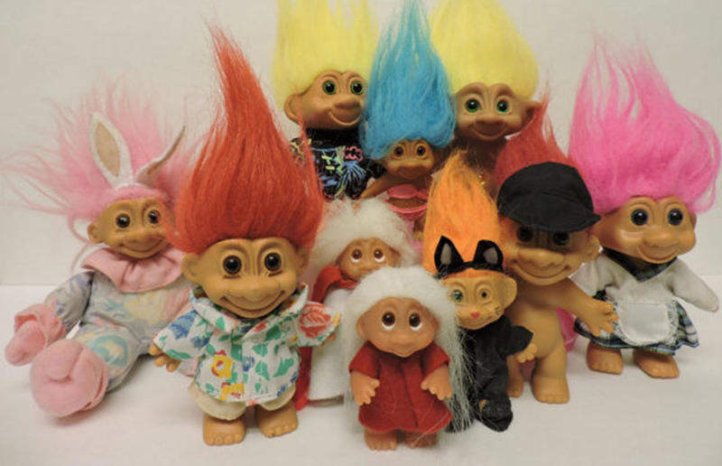 Troll Dolls The most popular items from the decade, Braun T3, Yardley Oh! de London, Remington Lektronic, Sony Triniton KV-1210, Kodak Instamatic 104, Sunbeam Mixmaster, Pifco Princess, Black & Decker U-100, West Bend Flavo-matic, Chinese Girl by Vladimir Tretchikoff, Troll Dolls, Hoover Dial-A-Matic, Western Electric Model 500, Uncle Milton's Ant Farm, General Electric Automatic Toothbrush, Chatty Cathy, Etch-a-Sketch