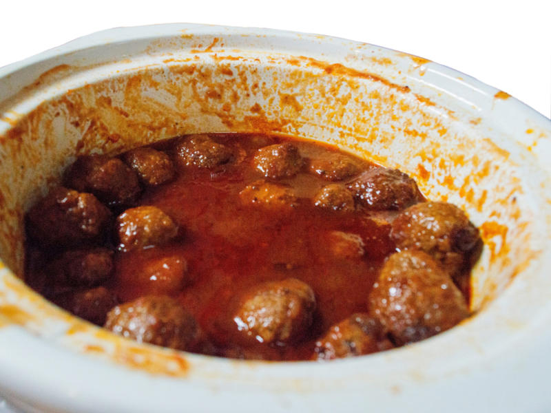 Meatballs are another filling meal to make in a slow cooker. Brisket is another meat that becomes super tender in a slow cooker., Ribs can also be made in a Crock-Pot., Bolognese sauce is another great way to utilize your Crock-Pot., Meatballs are another warming meal to make in a slow cooker., Goat shoulder is another delicious meal you can make in a Crock-Pot.