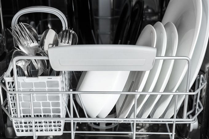 Not cleaning or overcleaning dishes before loading them, Abusing the door, Using too much detergent, Running small loads, Forgetting to replace the hose, Using hard water, Avoiding regular inspections, Putting sharp objects in the racks, Leaving broken glass in the bottom, Overloading it, Using the delay cycle, Forgetting to empty the food trap, Running through candle holders without removing melted wax, Putting in items that are too dirty, Skipping surge protectors, Not using a dishwasher cleaning product, Using cheap dishwasher products, Forgetting to lock the filter at the bottom of the dishwasher, Neglecting to clean the dishwasher screen, Running the wrong cycle type, Loading it incorrectly