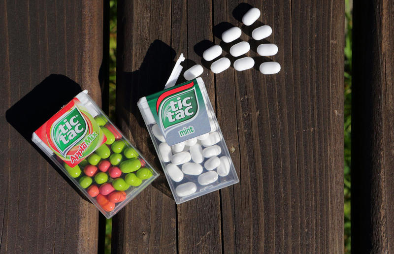 Tic Tacs There is a better way, Cherries, Chicken wings, Cupcakes, Dumplings, Pringles, Spaghetti, Strawberries, Tic Tacs