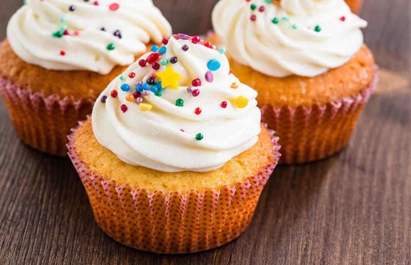 Cupcakes There is a better way, Cherries, Chicken wings, Cupcakes, Dumplings, Pringles, Spaghetti, Strawberries, Tic Tacs