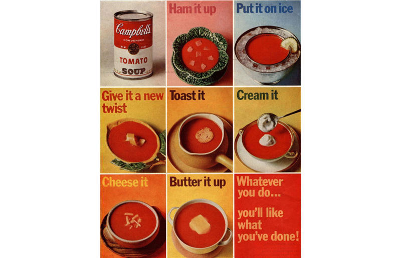 11. Campbell's 23. Vegemite, 22. Haribo, 21. French’s Mustard, 20. Kraft, 19. Lurpak, 18. Hershey's, 17. Carnation, 16. Kellogg’s, 15. Oscar Mayer, 14. Lyle’s Golden Syrup, 13. Barilla, 12. Quaker Oats, 11. Campbell's, 10. Pillsbury, 9. Heinz, 8. Dr. Oetker, 7. Maggi, 6. Tabasco, 5. Lindt, 4. Knorr, 3. Lea & Perrins, 2. Cadbury, 1. Maille