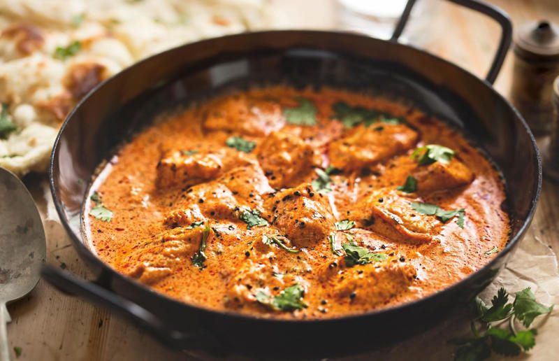 35. Phall, 34. Cà ri gà, 33. Currywurst, 32. Tarkari, 31. Keema, 30. Xacuti, 29. Bunny chow, 28. Chingri malai, 27. Kuzhambu, 26. Curry goat, 25. Korma, 24. Khichdi, 23. Kyet thar see-pyan, 22. Amok trey, 21. Jalfrezi, 20. Kukul mas, 19. Khao soi, 18. Chicken balti, 17. Vindaloo, 16. Fish head curry, 15. Nihari, 14. Malai kofta, 13. Dopiaza, 12. Sarawak laksa, 11. Kaeng pa, 10. Kari ayam, 9. Katsu kare, 8. Kaeng khiao wan, 7. Dal makhani, 6. Chicken tikka masala, 5. Panang, 4. Rendang, 3. Rogan josh, 2. Massaman