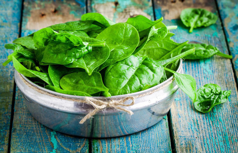 Eat: leafy greens 29. Eat more unrefined carbs, 28. Cook from scratch, 27. Replace saturated fat with monosaturated fat, 26. Drink green tea, 25. Try a Mediterranean diet, 24. Be a healthy vegan, 23. Only eat fries once a week, 22. Enjoy healthy sweet treats, 21. Toast bread until golden brown, 20. Don't char your meat too much, 19. Cut down on the hot dogs, 18. Choose nitrate-free bacon, 17. Watch your dairy intake, 16. Go easy on the salt, 15. Drink more water, 14. Eat plant-based protein, 13. Try plant-based fats, 12. Enjoy periods of fasting, 11. Go big on leafy greens, 10. Make pulses your friends, 9. Spice up your life, 8. Embrace a Japanese diet, 7. Eat more fruit – especially blueberries, 6. Increase your fibre intake, 5. Go nuts, 4. PB&J sandwiches are good for you, 3. Only drink coffee in the morning, 2. Up the Omega-3s