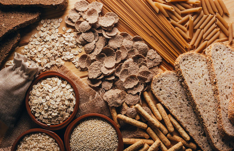Eat: fibre 29. Eat more unrefined carbs, 28. Cook from scratch, 27. Replace saturated fat with monosaturated fat, 26. Drink green tea, 25. Try a Mediterranean diet, 24. Be a healthy vegan, 23. Only eat fries once a week, 22. Enjoy healthy sweet treats, 21. Toast bread until golden brown, 20. Don't char your meat too much, 19. Cut down on the hot dogs, 18. Choose nitrate-free bacon, 17. Watch your dairy intake, 16. Go easy on the salt, 15. Drink more water, 14. Eat plant-based protein, 13. Try plant-based fats, 12. Enjoy periods of fasting, 11. Go big on leafy greens, 10. Make pulses your friends, 9. Spice up your life, 8. Embrace a Japanese diet, 7. Eat more fruit – especially blueberries, 6. Increase your fibre intake, 5. Go nuts, 4. PB&J sandwiches are good for you, 3. Only drink coffee in the morning, 2. Up the Omega-3s