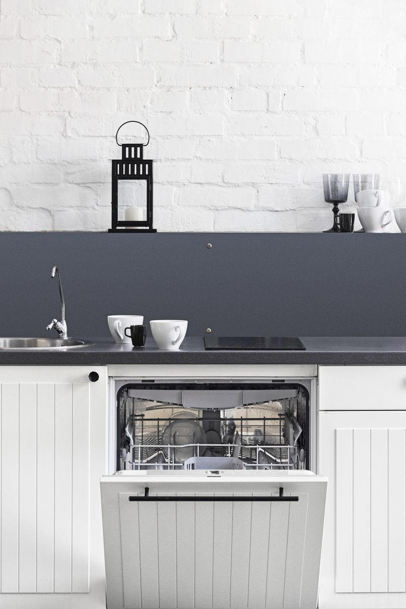 30) Disguise Your Dishwasher 10) Take a Maximalist Approach, 16) Make the Most of Kitchen Corners, 17) Bring in a Dining Table, 18) Mount a Metal Rack, 20) Keep It Classic, 21) Let Counters Play Double Duty, 24) Install a Pegboard Wall, 25) Add Sleek Open Shelving, 26) Go Big With Art, 29) Infuse Color With Tiles, 34) Add Task Lighting, 36) Go Bold on Top, Neutral on Bottom, 39) Get Smart With Floating Shelves, 40) Keep Most-Used Items on Shelves, 41) Extend Tile from Countertop to Ceiling, 44) Disguise Your Dishwasher, 45) Double up on Pattern and Color, 46) Try Backless Stools, 47) Craft a Wine Nook, 48) Invest in a Rolling Kitchen Cart, 49) Use Vertical Space