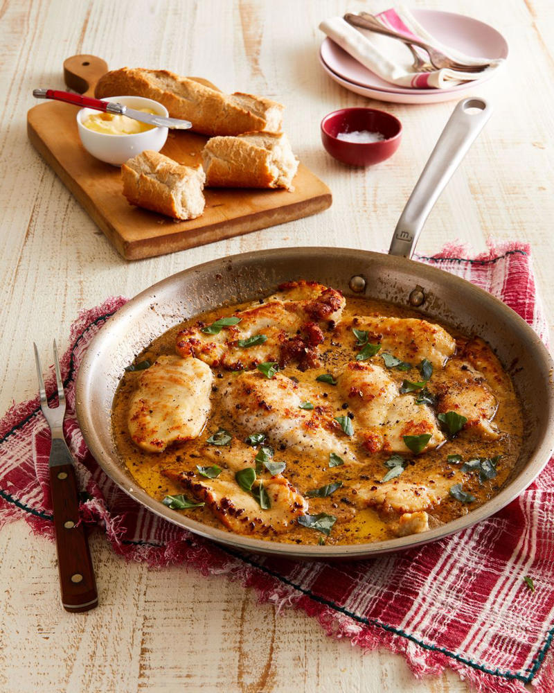 Slow Cooker Beef Stew , Tamale Pie , Marry Me Chicken, Sausage-and-Tortellini Soup, Tater Tot Casserole , Creamy Chicken Soup with Potatoes and Bacon, Salisbury Steak , Slow Cooker Chicken-Tortilla Soup , Best-Ever Chicken Pot Pie, Chicken Marsala Recipe