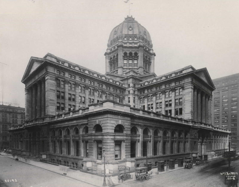 Cincinnati Public Library, Cincinnati, Original Waldorf Astoria Hotel, New York, Peacock Alley at the Waldorf-Astoria Hotel, Roxy Theater, New York, Pennsylvania Station, New York, Chicago Federal Building, Chicago, Nordbahnhof, Vienna, Cabaret de L'Enfer, Paris, Detroit Museum of Art, Detroit, Kėdainiai Palace, Lithuania, Casa de Velázquez, Madrid, Shibe Park, Philadelphia, Original Madison Square Garden, New York, The second Madison Square Garden, New York, New York World building