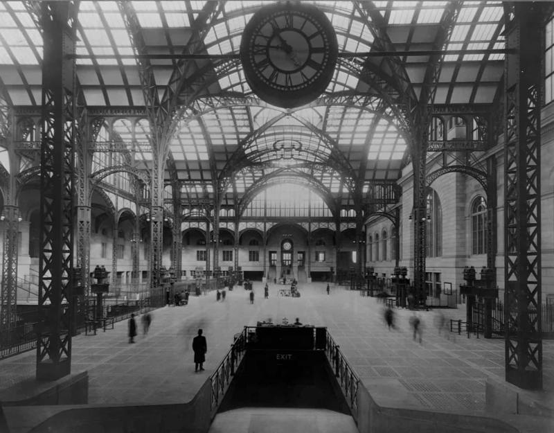 Cincinnati Public Library, Cincinnati, Original Waldorf Astoria Hotel, New York, Peacock Alley at the Waldorf-Astoria Hotel, Roxy Theater, New York, Pennsylvania Station, New York, Chicago Federal Building, Chicago, Nordbahnhof, Vienna, Cabaret de L'Enfer, Paris, Detroit Museum of Art, Detroit, Kėdainiai Palace, Lithuania, Casa de Velázquez, Madrid, Shibe Park, Philadelphia, Original Madison Square Garden, New York, The second Madison Square Garden, New York, New York World building