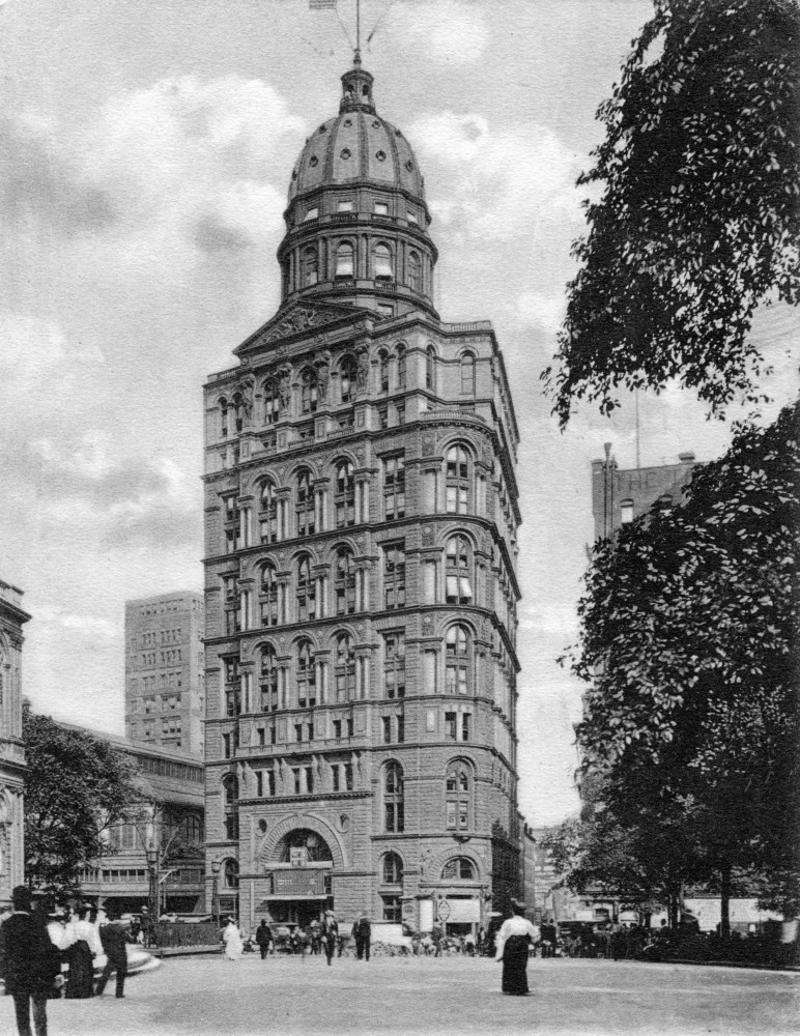 Cincinnati Public Library, Cincinnati, Original Waldorf Astoria Hotel, New York, Peacock Alley at the Waldorf-Astoria Hotel, Roxy Theater, New York, Pennsylvania Station, New York, Chicago Federal Building, Chicago, Nordbahnhof, Vienna, Cabaret de L'Enfer, Paris, Detroit Museum of Art, Detroit, Kėdainiai Palace, Lithuania, Casa de Velázquez, Madrid, Shibe Park, Philadelphia, Original Madison Square Garden, New York, The second Madison Square Garden, New York, New York World building
