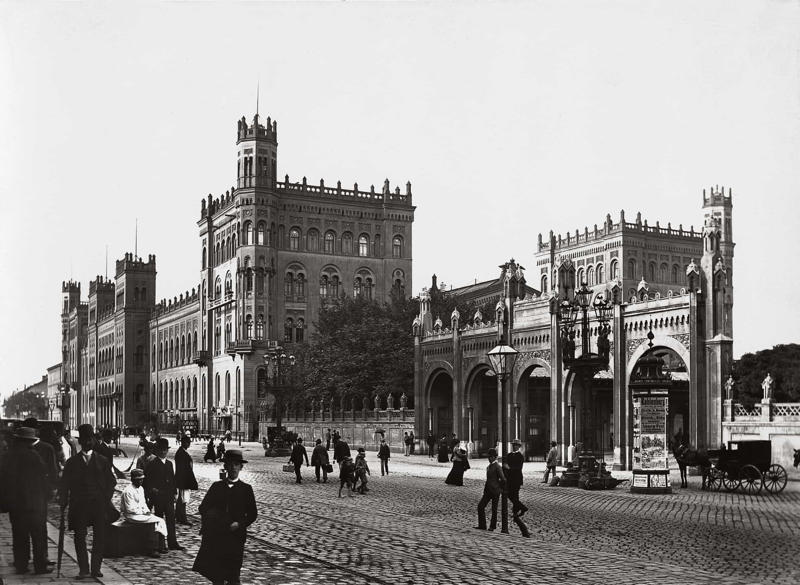 Cincinnati Public Library, Cincinnati, Original Waldorf Astoria Hotel, New York, Peacock Alley at the Waldorf-Astoria Hotel, Roxy Theater, New York, Pennsylvania Station, New York, Chicago Federal Building, Chicago, Nordbahnhof, Vienna, Cabaret de L'Enfer, Paris, Detroit Museum of Art, Detroit, Kėdainiai Palace, Lithuania, Casa de Velázquez, Madrid, Shibe Park, Philadelphia, Original Madison Square Garden, New York, The second Madison Square Garden, New York, New York World building