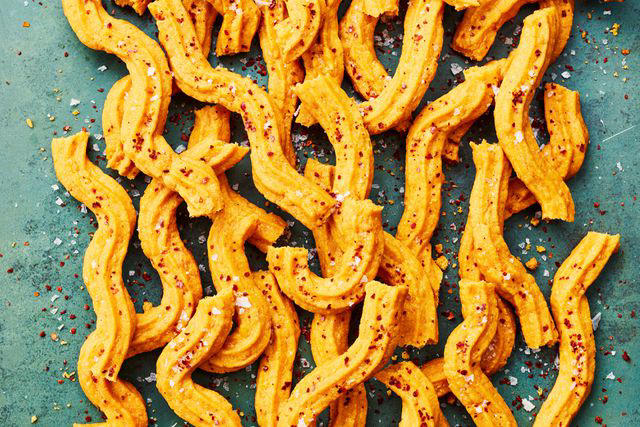 Whipped Goat Cheese With Smoky Bacon Jam, Spicy Strawberry-Goat Cheese Crostini, Three-Cheese Spinach-Artichoke Dip, Asparagus Ribbon Crostini, Spicy Cheese Straws, Jalapeno Popper Dip, Tiny Tacos, Fire Crackers, Pimiento Cheese Flatbread, Ritz Cracker Party Sandwiches