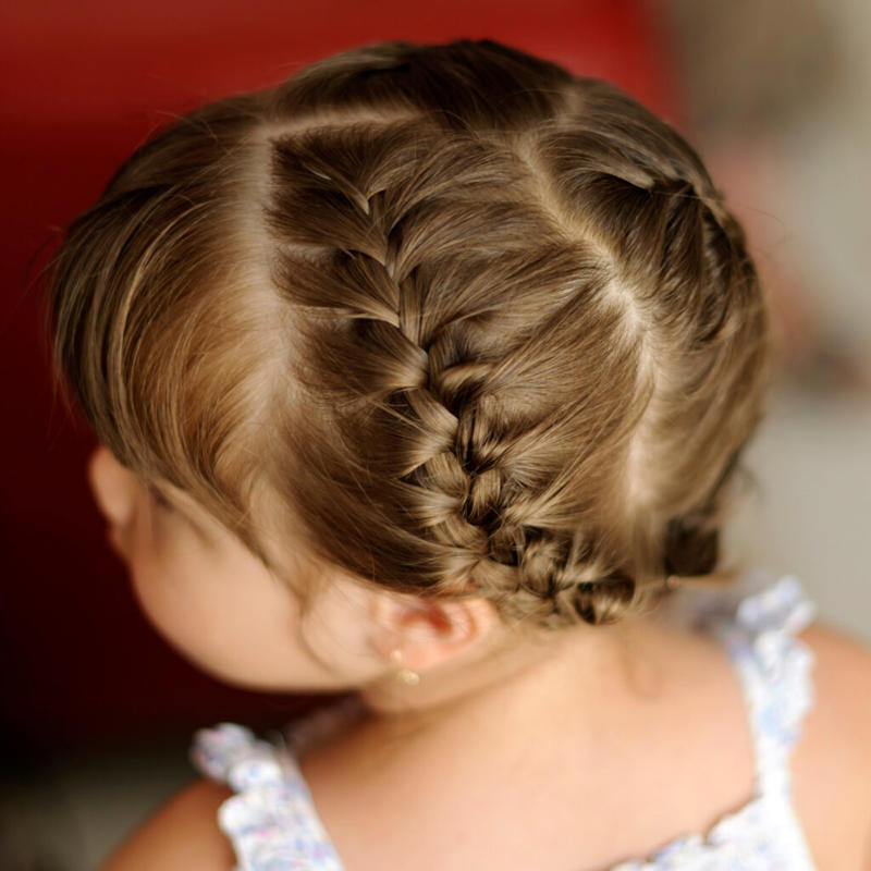 1. Basic ballet bun, 2. Half up half down, 3. Layered/bubble ponytail, 4. Fishtail braid, 5. Double dutch braid