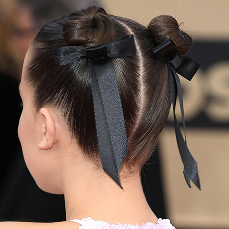 1. Basic ballet bun, 2. Half up half down, 3. Layered/bubble ponytail, 4. Fishtail braid, 5. Double dutch braid