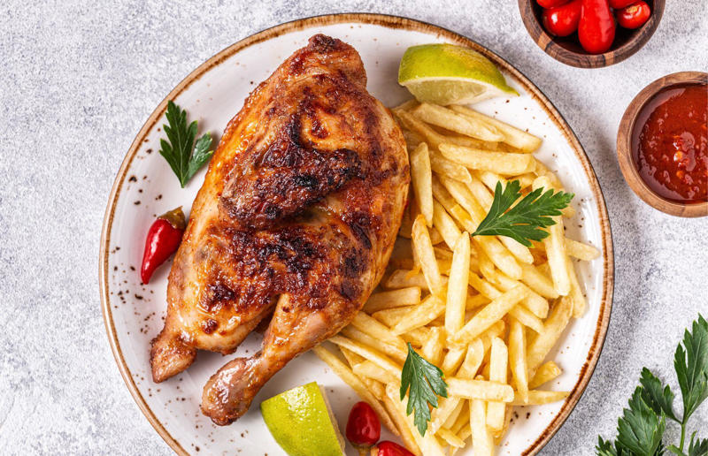90. Peri peri chicken, Mozambique, 89. Sauerbraten, Germany, 88. Massaman, Thailand, 87. Spanakopita, Cyprus and Greece, 86. Cassoulet, France, 85. Banitsa, Bulgaria, 84. Barramundi, Australia, 83. Pastel de choclo, Chile, 82. Mole, Mexico, 81. Borscht, Ukraine, 80. Plov, Uzbekistan, 79. Bunny chow, South Africa, 78. Käsespätzle/ Käsknöpfle, Central Europe, 77. Chicken rice, Singapore, 76. Adobo, Philippines, 75. Rösti, Switzerland, 74. Falafel, Middle East, 73. Hoppers, Sri Lanka, 72. Nasi lemak, Malaysia, 71. Pupusa, El Salvador, 70. Beef rendang, Indonesia, 69. Tortilla de patatas, Spain, 68. French onion soup, France, 67. Colcannon, Ireland, 66. Bobotie, South Africa, 65. Haggis, Scotland, 64. Tamales, Central and South America, 63. Wiener schnitzel, Austria, 62. Feijoada, Brazil, 61. Souvlaki, Greece, 60. Laksa, Malaysia, 59. Clam chowder, USA, 58. Raclette, Switzerland, 57. Smørrebrød, Denmark, 56. Jollof rice, West Africa, 55. Poutine, Canada, 54. Goulash, Hungary, 53. Pho, Vietnam, 52. Biryani, India, 51. Arepa, Colombia and Venezuela, 50. Shawarma, Middle East, 49. Beef stroganoff, Russia, 48. Som tam, Laos, 47. Cacio e pepe, Italy, 46. Bouillabaisse, France, 45. Khachapuri, Georgia, 44. Ceviche, Peru, 43. Quesadilla, Mexico, 42. Masala dosa, India, 41. Moules frites, Belgium, 40. Köttbullar, Sweden, 39. Welsh rarebit, Wales, 38. Pierogi, Poland, 37. Poke, USA, 36. Tagine, Morocco, 35. Dim sum, China, 34. Gumbo, USA, 33. Kebab, Turkey, 32. Jerk chicken, Jamaica, 31. Singapore noodles, Hong Kong, 30. Asado, Argentina, 29. Beef Wellington, England, 28. Moussaka, Greece, 27. Tahdig, Iran, 26. Murgh makhani, India, 25. Gnocchi, Italy, 24. Sushi, Japan, 23. Texas-style barbecue, USA, 22. Fish and chips, UK, 21. Carbonara, Italy, 20. Tom yum soup, Thailand, 19. Cataplana, Portugal, 18. Mezze, Middle East, 17. Pad Thai, Thailand, 16. Steak frites, France, 15. Shakshuka, Middle East, 14. Tapas, Spain, 13. Gua bao, Taiwan, 12. Boeuf bourguignon, France, 11. Peking duck, China, 10. Chicken parmigiana, USA, 9. Bibimbap, South Korea, 8. Paella, Spain, 7. Tacos, Mexico, 6. Southern fried chicken, USA, 5. Sausage and mash, UK, 4. Ragù alla Bolognese, Italy, 3. Ramen, Japan, 2. Hamburger, USA