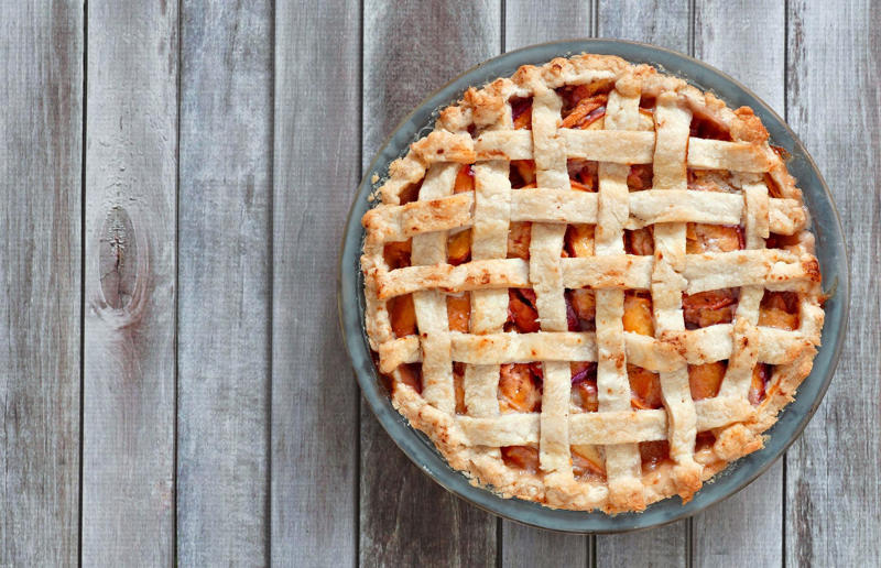 26. Peach pie, USA 34. Stargazy pie, England, UK, 33. Borek, various locations, 32. Saskatoon berry pie, Canada, 31. Butter pie, England, UK, 30. Vlaai, Netherlands, 29. Zelnik, Bulgaria and North Macedonia, 28. Egyptian goulash, Egypt, 27. Peach pie, USA, 26. Kreatopita, Greece, 25. Scotch pie, Scotland, UK, 24. Empadão de frango, Brazil, 23. Pepper steak pie, South Africa, 22. Limonnik, Russia, 21. Pork pie, England, UK, 20. Bündner Nusstorte, Switzerland, 19. Penovani khachapuri, Georgia, 18. Empanada gallega, Spain, 17. Steak and Guinness pie, Ireland, 16. Geraardsbergse mattentaart, Belgium, 15. Pâté chaud, Vietnam, 14. Mince pie, various locations, 13. Bacon and egg pie, England, UK and New Zealand, 12. Pastilla, North Africa, 11. Pithivier, France, 10. Pot pie, Canada, UK and USA, 9. Torta pasqualina, Italy, 8. Cherry pie, USA, 7. Coulibiac, France and Russia, 6. Buko pie, Philippines, 5. Tourtière, Canada, 4. Spanakopita, Cyprus and Greece, 3. Steak and kidney pie, UK, 2. Meat pie, Australia and New Zealand