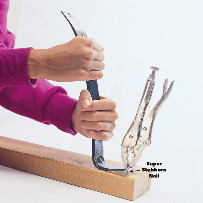 Quick Woodworking File, Check Out These Hand Tool Hacks and Modifications for Woodworking:, Custom Pads for a Mechanic’s Vise, More Planing, Less Exercise, Always Know Where to Find Your Paint Can Opener, Use a Sneaker to Clean Sandpaper, How to Magnetize a Screwdriver, Hands-Free Light Hack, Brush with a Drill, Kitty Litter Pouch for Tool Protection, Two Sizes of Brad Nails in One Gun, Caulk Gun Clamp, Hammer Cushion, Check if Your Square is Square, How to Fix a Square, Lighted Screwdriver Hack, Compressor Creeper, Saddles for Sawhorses, Bobby Pin Nail Holder, Hooks for Drill Storage, Vise-Grips to Pull Nails, Circle Gets the Square, Customized Chuck Key, Flush-Cutting Hacksaw, Last-Ditch Nail Pulling, Long-Reach Screwdriver, Longer-Lasting Utility Blade, Mini Drywall Saw, No-Dent Nail Finishing, PVC Sanding Files, Make Your Own Awl, Wrench for Rounded Bolts, Hang Your Roofing Tools, Clamp With a Tie-Down Strap, Mix Concrete with a Rake, Make Mini Roller Covers, Use a Level to Extend Your Table Saw Fence, Use a Drill to Dig Through Hard Soil, Make a Blade for Cutting Foam, Lift Doors With a Flat Pry Bar, Hammer Measuring Stick, PVC Hammer Holder, Quick-Draw Hammer Storage, More Leverage for Pulling Nails, Free Finger Saver, Hammer Lumber Splitter, Homemade Hammer Mallet, Hammer Extension, Maximize Your Hammer Power, Get Rid of Caked-On Drywall, Safer Trim Nailing, Help with Paint-Clogged Screw Heads, PVC Blade Storage, Quick and Easy Pilot Holes, Instant Magnetic Screw Holder, Give Yourself a Little Give, A Simple Drill Depth Stop, Super-Long Bit Extender, Make a Squeegee From a Rake, Gentle-Grip Pliers, Use a Rubber Band to Grip Stripped Screws, Rubber Band Bolt Holder, Long Reach Shears, Handy Rake Handle, Drill Bit Girdle, Pallet Dolly
