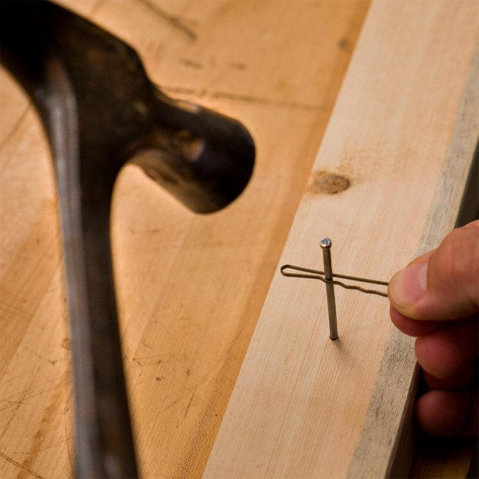 Quick Woodworking File, Check Out These Hand Tool Hacks and Modifications for Woodworking:, Custom Pads for a Mechanic’s Vise, More Planing, Less Exercise, Always Know Where to Find Your Paint Can Opener, Use a Sneaker to Clean Sandpaper, How to Magnetize a Screwdriver, Hands-Free Light Hack, Brush with a Drill, Kitty Litter Pouch for Tool Protection, Two Sizes of Brad Nails in One Gun, Caulk Gun Clamp, Hammer Cushion, Check if Your Square is Square, How to Fix a Square, Lighted Screwdriver Hack, Compressor Creeper, Saddles for Sawhorses, Bobby Pin Nail Holder, Hooks for Drill Storage, Vise-Grips to Pull Nails, Circle Gets the Square, Customized Chuck Key, Flush-Cutting Hacksaw, Last-Ditch Nail Pulling, Long-Reach Screwdriver, Longer-Lasting Utility Blade, Mini Drywall Saw, No-Dent Nail Finishing, PVC Sanding Files, Make Your Own Awl, Wrench for Rounded Bolts, Hang Your Roofing Tools, Clamp With a Tie-Down Strap, Mix Concrete with a Rake, Make Mini Roller Covers, Use a Level to Extend Your Table Saw Fence, Use a Drill to Dig Through Hard Soil, Make a Blade for Cutting Foam, Lift Doors With a Flat Pry Bar, Hammer Measuring Stick, PVC Hammer Holder, Quick-Draw Hammer Storage, More Leverage for Pulling Nails, Free Finger Saver, Hammer Lumber Splitter, Homemade Hammer Mallet, Hammer Extension, Maximize Your Hammer Power, Get Rid of Caked-On Drywall, Safer Trim Nailing, Help with Paint-Clogged Screw Heads, PVC Blade Storage, Quick and Easy Pilot Holes, Instant Magnetic Screw Holder, Give Yourself a Little Give, A Simple Drill Depth Stop, Super-Long Bit Extender, Make a Squeegee From a Rake, Gentle-Grip Pliers, Use a Rubber Band to Grip Stripped Screws, Rubber Band Bolt Holder, Long Reach Shears, Handy Rake Handle, Drill Bit Girdle, Pallet Dolly