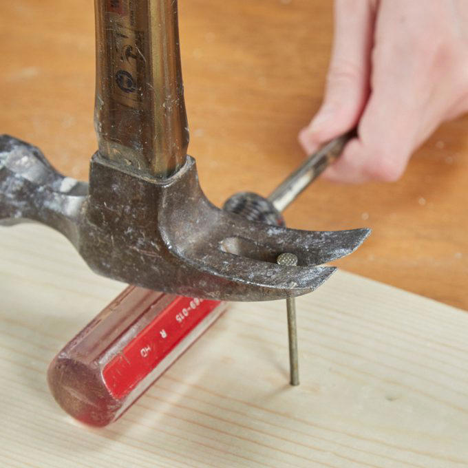 Quick Woodworking File, Check Out These Hand Tool Hacks and Modifications for Woodworking:, Custom Pads for a Mechanic’s Vise, More Planing, Less Exercise, Always Know Where to Find Your Paint Can Opener, Use a Sneaker to Clean Sandpaper, How to Magnetize a Screwdriver, Hands-Free Light Hack, Brush with a Drill, Kitty Litter Pouch for Tool Protection, Two Sizes of Brad Nails in One Gun, Caulk Gun Clamp, Hammer Cushion, Check if Your Square is Square, How to Fix a Square, Lighted Screwdriver Hack, Compressor Creeper, Saddles for Sawhorses, Bobby Pin Nail Holder, Hooks for Drill Storage, Vise-Grips to Pull Nails, Circle Gets the Square, Customized Chuck Key, Flush-Cutting Hacksaw, Last-Ditch Nail Pulling, Long-Reach Screwdriver, Longer-Lasting Utility Blade, Mini Drywall Saw, No-Dent Nail Finishing, PVC Sanding Files, Make Your Own Awl, Wrench for Rounded Bolts, Hang Your Roofing Tools, Clamp With a Tie-Down Strap, Mix Concrete with a Rake, Make Mini Roller Covers, Use a Level to Extend Your Table Saw Fence, Use a Drill to Dig Through Hard Soil, Make a Blade for Cutting Foam, Lift Doors With a Flat Pry Bar, Hammer Measuring Stick, PVC Hammer Holder, Quick-Draw Hammer Storage, More Leverage for Pulling Nails, Free Finger Saver, Hammer Lumber Splitter, Homemade Hammer Mallet, Hammer Extension, Maximize Your Hammer Power, Get Rid of Caked-On Drywall, Safer Trim Nailing, Help with Paint-Clogged Screw Heads, PVC Blade Storage, Quick and Easy Pilot Holes, Instant Magnetic Screw Holder, Give Yourself a Little Give, A Simple Drill Depth Stop, Super-Long Bit Extender, Make a Squeegee From a Rake, Gentle-Grip Pliers, Use a Rubber Band to Grip Stripped Screws, Rubber Band Bolt Holder, Long Reach Shears, Handy Rake Handle, Drill Bit Girdle, Pallet Dolly