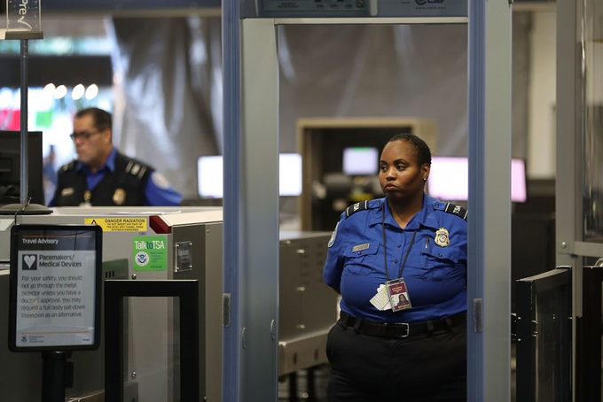 Everyone wants the security line to move faster, including TSA agents, Trying to pet the TSA K9 dog, Handing agents your boarding pass without your ID, Holding up your ID, Crowding the security checkpoint, Asking a TSA agent to check you in for your flight, Talking on your phone the whole time, Bringing the wrong ID, Yelling at them, Telling a bomb joke, Not listening to their directions, Walking your dog on a leash, Letting your kids run wild, Overdressing