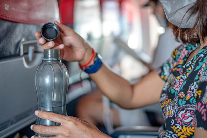 The dos and don’ts of flying, Enforcing the rules for other passengers, Organizing the overhead bins, Tugging their sleeve to get their attention, Asking them to fill your reusable water bottle, Serving yourself from the drink cart, Handing them a dirty diaper to throw away, Stowing your carry-on too carefully, Calling them over to chat, Flirting with them, Not letting them know you’re terrified of flying, Throwing away other people’s trash, Calling them by a term of endearment, Thanking the pilot at the end of the flight, More midflight missteps