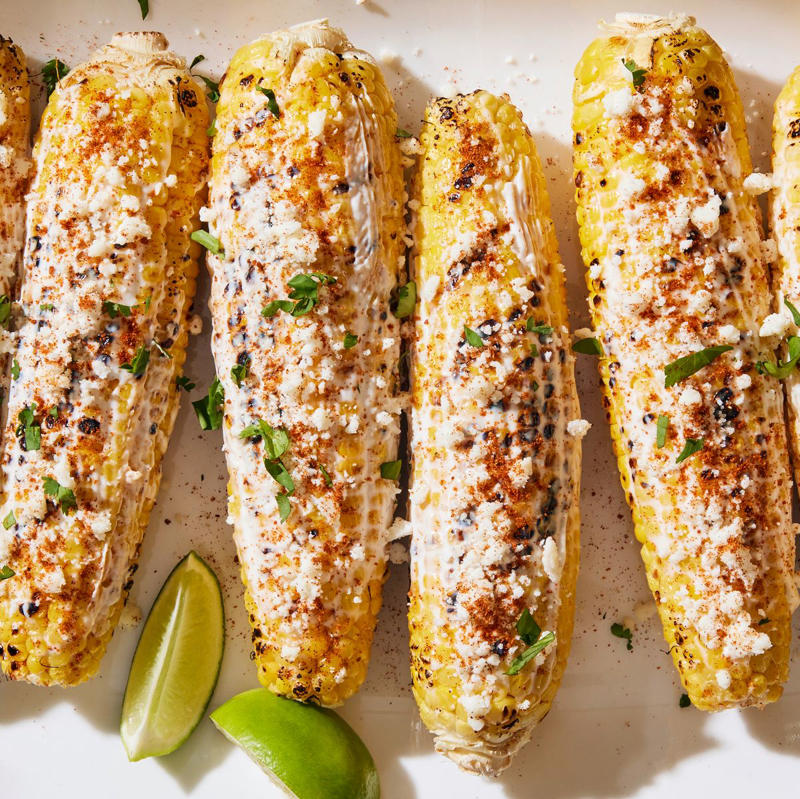 Elote (Mexican Street Corn), Homemade Salsa , Black Bean & Corn Salad, Mexican Rice, Refried Pinto Beans, Mexican Corn Salad, Homemade Flour Tortillas, Instant Pot Black Beans, Mexican Street Corn Pasta Salad, Best-Ever Guacamole, Pickled Red Onions, Pico De Gallo, Best Queso Dip, Avocado Salsa, Corn Tortillas, Fiesta Corn Salad, Salsa Verde, Avocado Tomato Salad, Baked Yuca Fries, Esquites Fritters, Sikil P’ak (Pumpkin Seed Salsa), Queso Fundido, Red Cabbage Slaw, Copycat Chipotle Corn Salsa, Cucumber, Tomato, & Onion Salad, Black Bean Soup, Grilled Corn Salsa, Chayote With Dried Green Chile